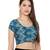 Women's Royal Blue Silk Blend Readymade Saree Blouse