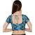 Women's Royal Blue Silk Blend Readymade Saree Blouse