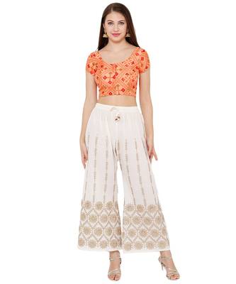 Women's Peach Silk Blend Readymade Saree Blouse 4