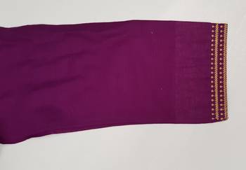 Purple embroidered cotton kurtis 4