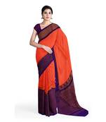 Light pink hand woven andhra pradesh handloom saree with blouse