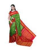 Light green hand woven andhra pradesh handloom saree with blouse