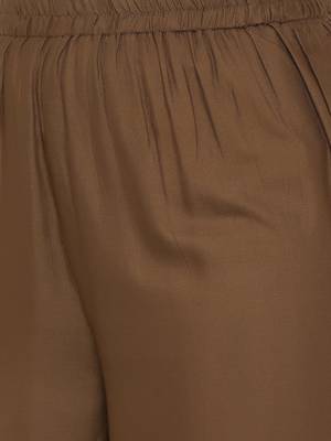 Women's Yellow Cotton Printed A-line Kurta plazzo 6