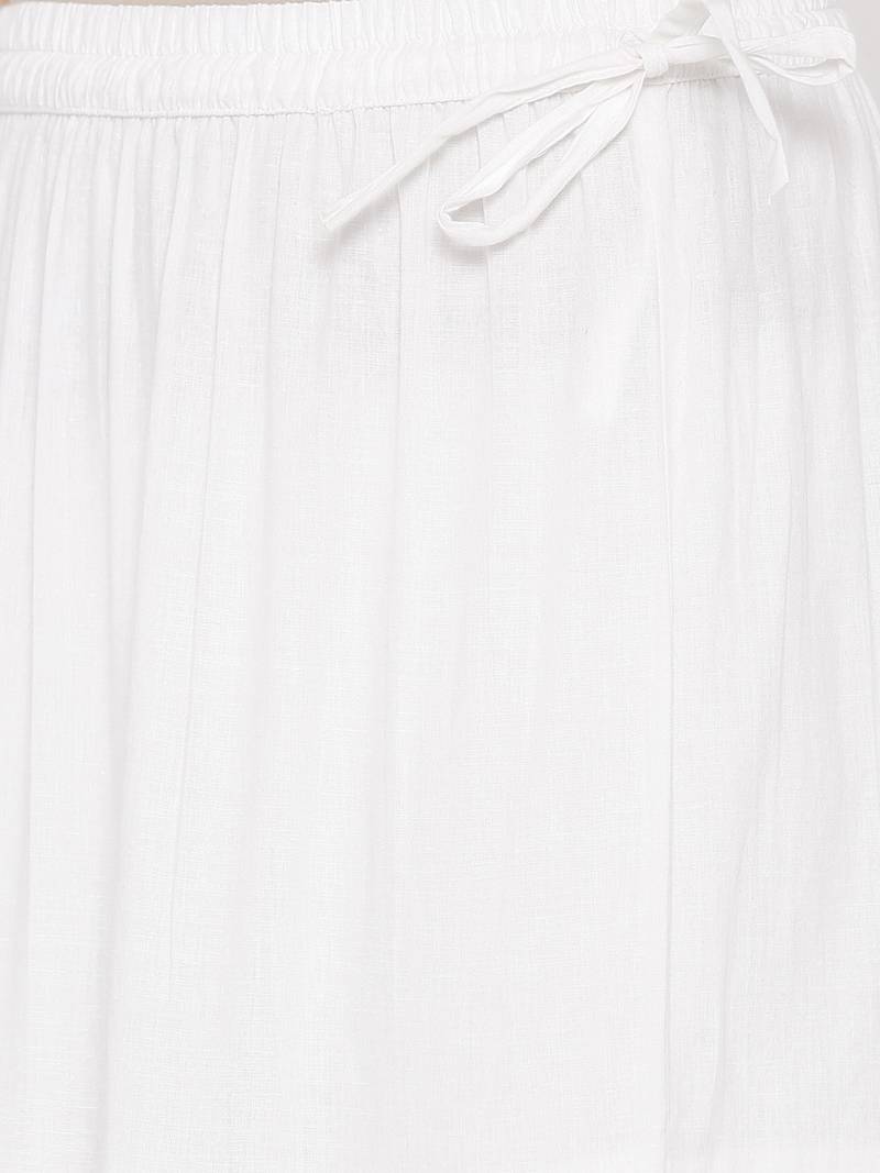 Women's Navy Blue Cotton Printed A-line Kurta plazzo