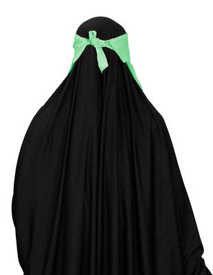 JSDC Women Bubble Georgette Plain Single Layer Cap Niqab Nosepiece Hijab 5