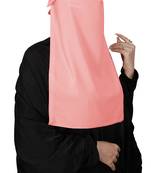 JSDC Women Bubble Georgette Plain Single Layer Cap Niqab Nosepiece Hijab