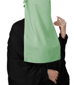 JSDC Women Bubble Georgette Pista Colorr Plain Single Layer Cap Niqab Nosepiece Hijab
