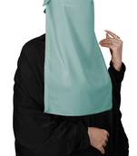 JSDC Women Bubble Georgette Plain Single Layer Cap Niqab Nosepiece Hijab