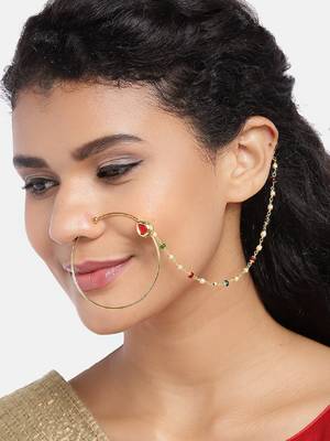 Gold agate nose-ring 3