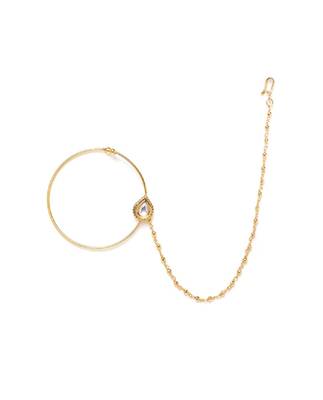kundan Gold agate nose-ring 1