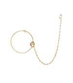 kundan Gold agate nose-ring