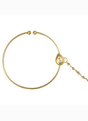 kundan Gold agate nose-ring 2