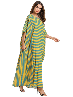 JSDC Women's Casual Wear Turkish Moss Batwing Style Islamic Wear Kaftan 4