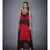 Ri Ritu Kumar  Red & Black Embroidered Cape With Kurta And Churidar