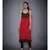 Ri Ritu Kumar  Red & Black Embroidered Cape With Kurta And Churidar