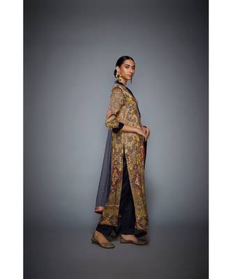 RI Green satin Sleeves Kurta Set 3
