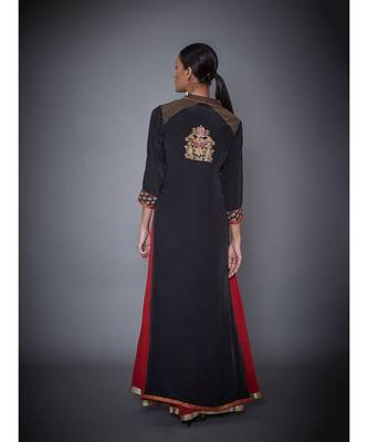 Ri Ritu Kumar Black rayon Kurta With Palazzo And Dupatta 4