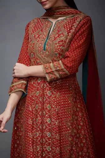 RI Beige Rayon Kurta Set