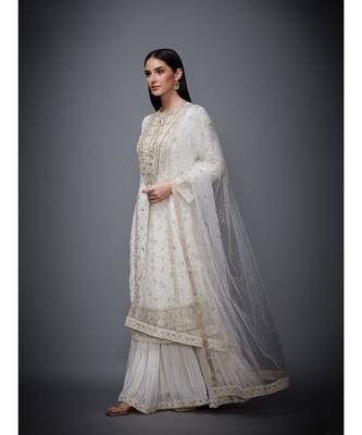 RI White Embroidered Kurta Set 3