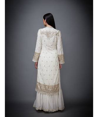 RI White Embroidered Kurta Set 5