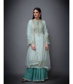 Ri Ritu Kumar Round Neck Full Sleeves Kurta With Dupatta & Skirt