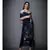 Ri Ritu Kumar Off White & Indigo Floral Ombre Cape With Inner, Leggings & Dupatta