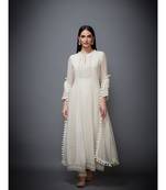 Ri Ritu Kumar white georgette Kurta With Churidar & Dupatta
