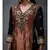 Ri Ritu Kumar Black satin Geometric Print Kurta With Churidar And Chunni