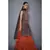 Ri Ritu Kumar Black & Rust Embroidered Kurta With Dupatta And Skirt