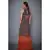 Ri Ritu Kumar Black & Rust Embroidered Kurta With Dupatta And Skirt