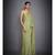 Ri Ritu Kumar Lime Green Floral and Tropical Saree With Unstitched Blouse