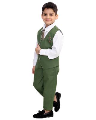 fourfolds boy's 3-piece suit 4