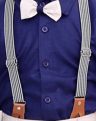 Purple plain cotton silk boys-suit 3