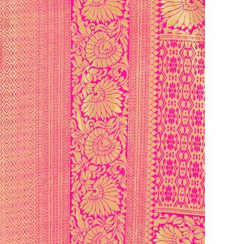 Pink Woven Art Silk Saree With Blouse 4
