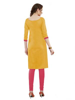 Yellow embroidered cotton salwar 2