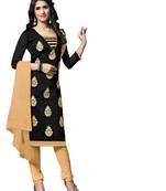 Black embroidered cotton salwar