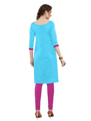 Sky-blue embroidered cotton salwar 2
