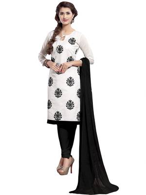 White embroidered cotton salwar 1