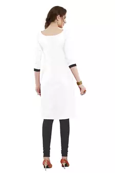 White embroidered cotton salwar