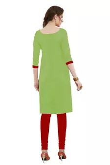Green embroidered cotton salwar