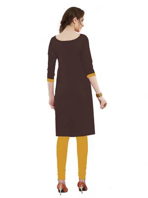 Brown embroidered cotton salwar 2