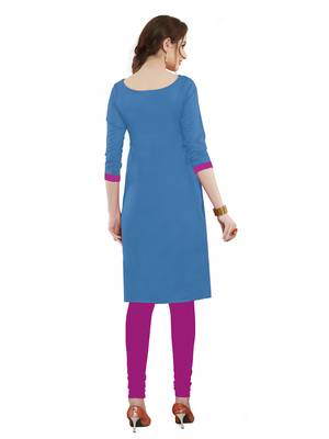 Blue embroidered cotton salwar 2