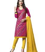 Pink embroidered cotton salwar