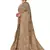 Beige woven silk blend saree with blouse