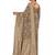 Beige woven silk blend saree with blouse