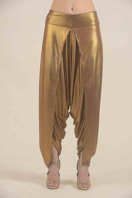 Golden lyrca dhoti 1
