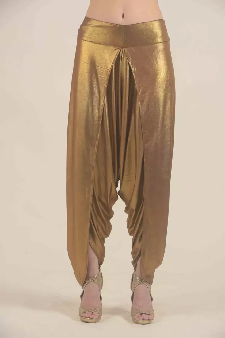 golden lyrca dhoti