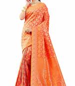 pink Jaquared banarasi Designer Saree For Women