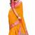 yellow banarasi Plain Heavy Bordered Designer Saree For