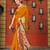 orange banarasi Plain Heavy Bordered Designer Saree For